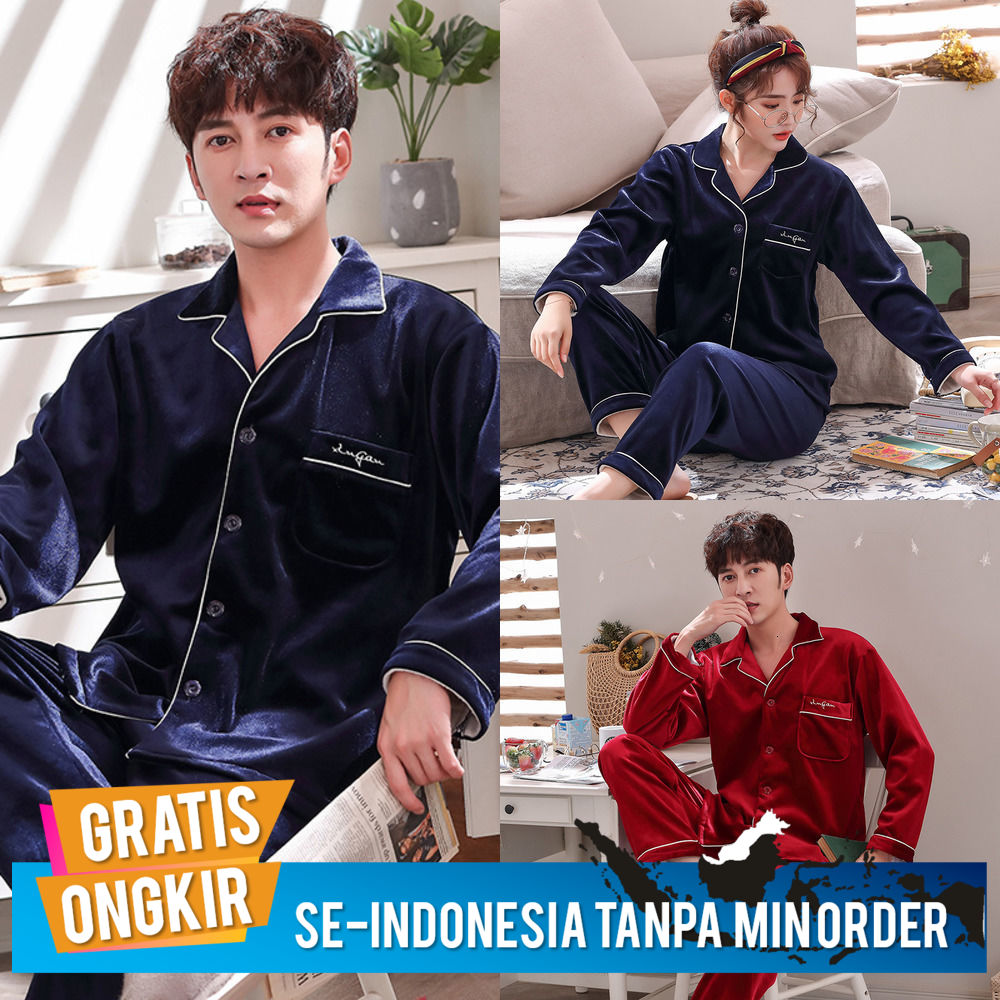 Baju Tidur Wanita Terbaru 2020  beludru piyama setelan ukuran besar