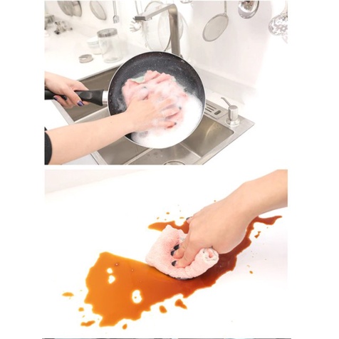 Kain Lap Piring Anti Minyak Microfiber Kain Lap Dapur - 25 x 25