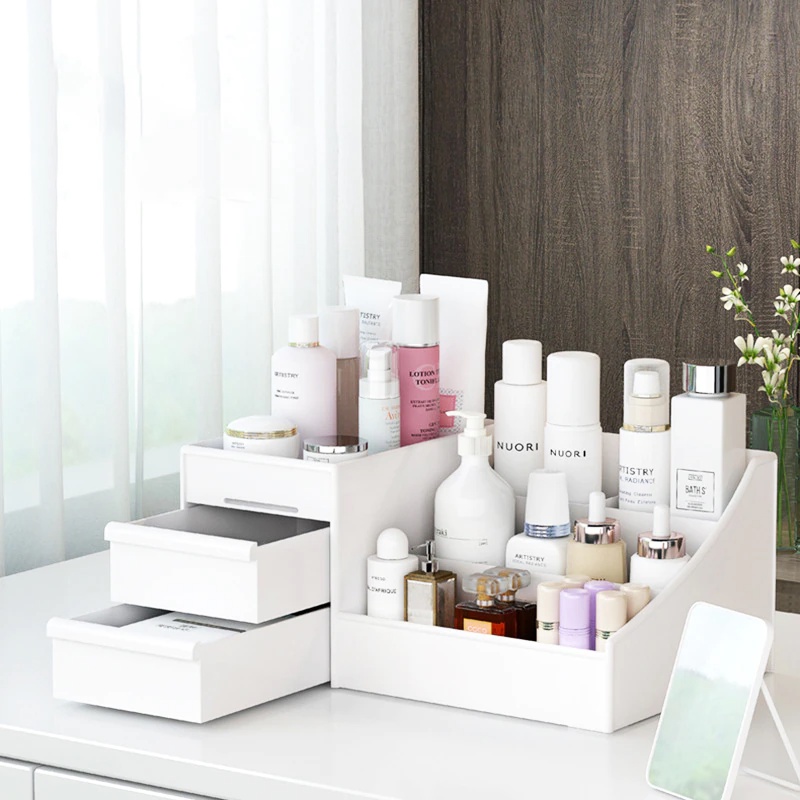 Rak Hias Kosmetik Makeup Storage Mini Rak Kosmetik Kotak Penyimpanan Skincare Tempat Kosmetik Cosmetic Storage