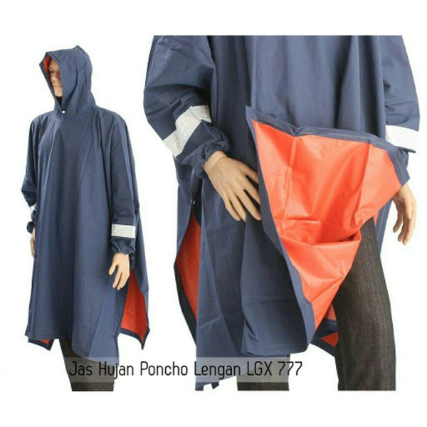 Jas Hujan Ponco Lengan Penguin LGX Bahan Karet SUPER TEBAL