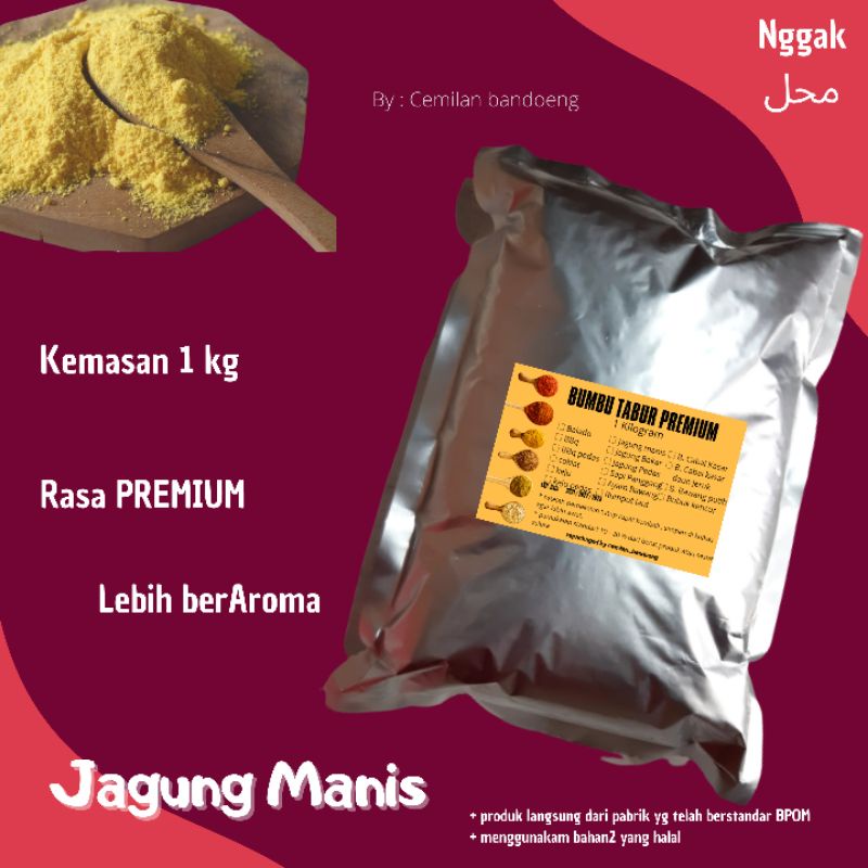 

BUMBU TABUR PREMIUM RASA JAGUNG MANIS 1KG