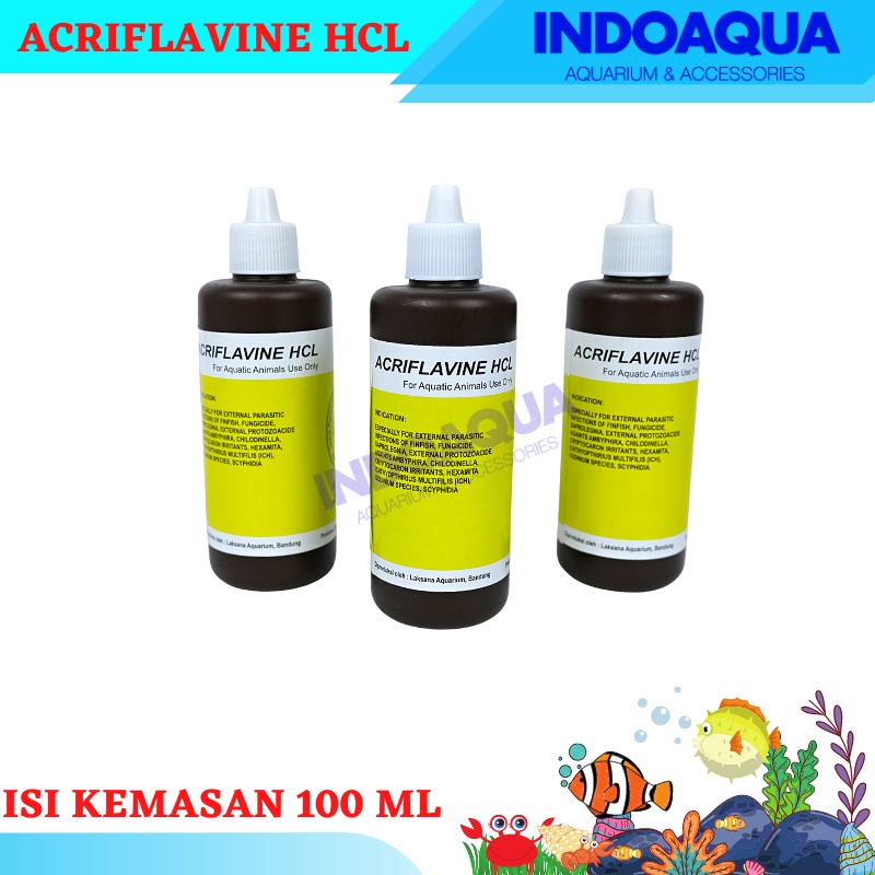 Obat Ikan Hias Anti Jamur Obat Ikan Acriflavine HCL 100 ML