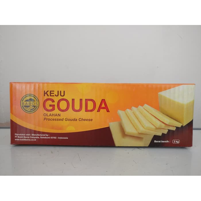 

Flash Sale - Keju / Cheese Cheddar Gouda Orange Baros 2 Kg Halal Mui Keju Martabak