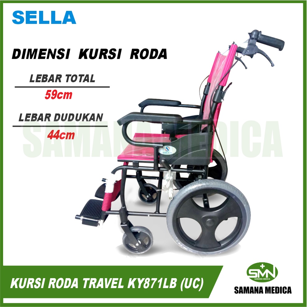 Kursi Roda Travelling UMROH Sella KY 871 LB Velg Racing Aluminium KY871LB (UC) PROMO