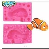 cetakan silikon puding coklat ikan nemo 3D