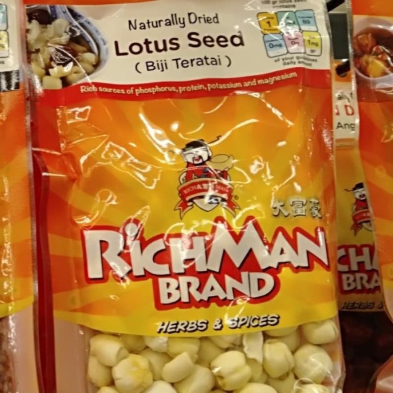 

richman brand lotus seed 100gr biji teratai
