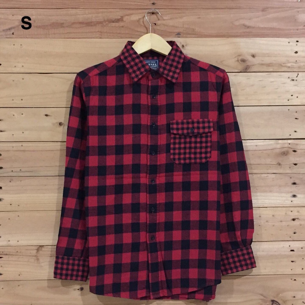 Kemeja Flannel Uniqlo Size S