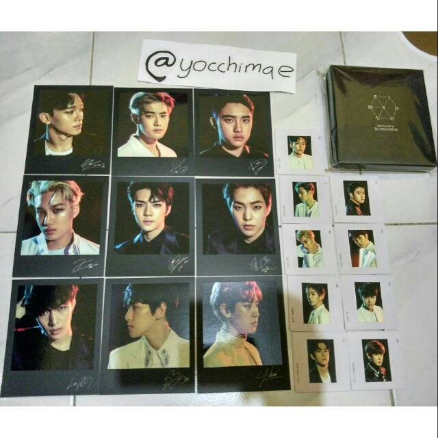 EXO EXORDIUM POLAROID DAN MOUNT CARD RARE (CHANYEOL BAEKHYUN DO SUHO CHEN XIUMIN LAY KAI SEHUN)