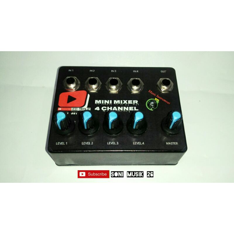 Mini mixer 4 Channel 2 Output 12v