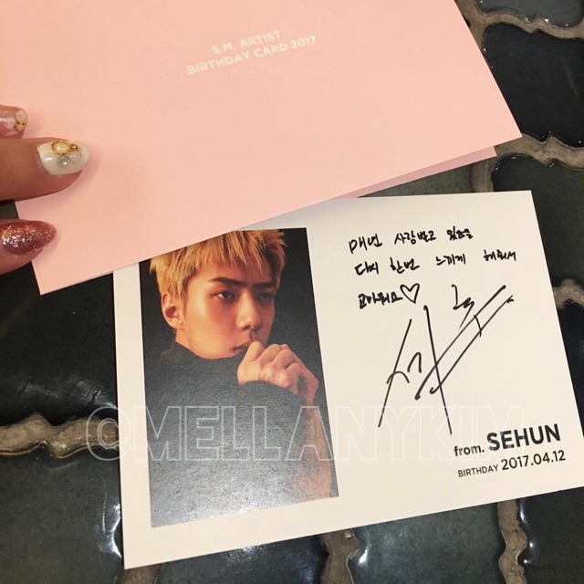 EXO SEHUN BIRTHDAY CARD