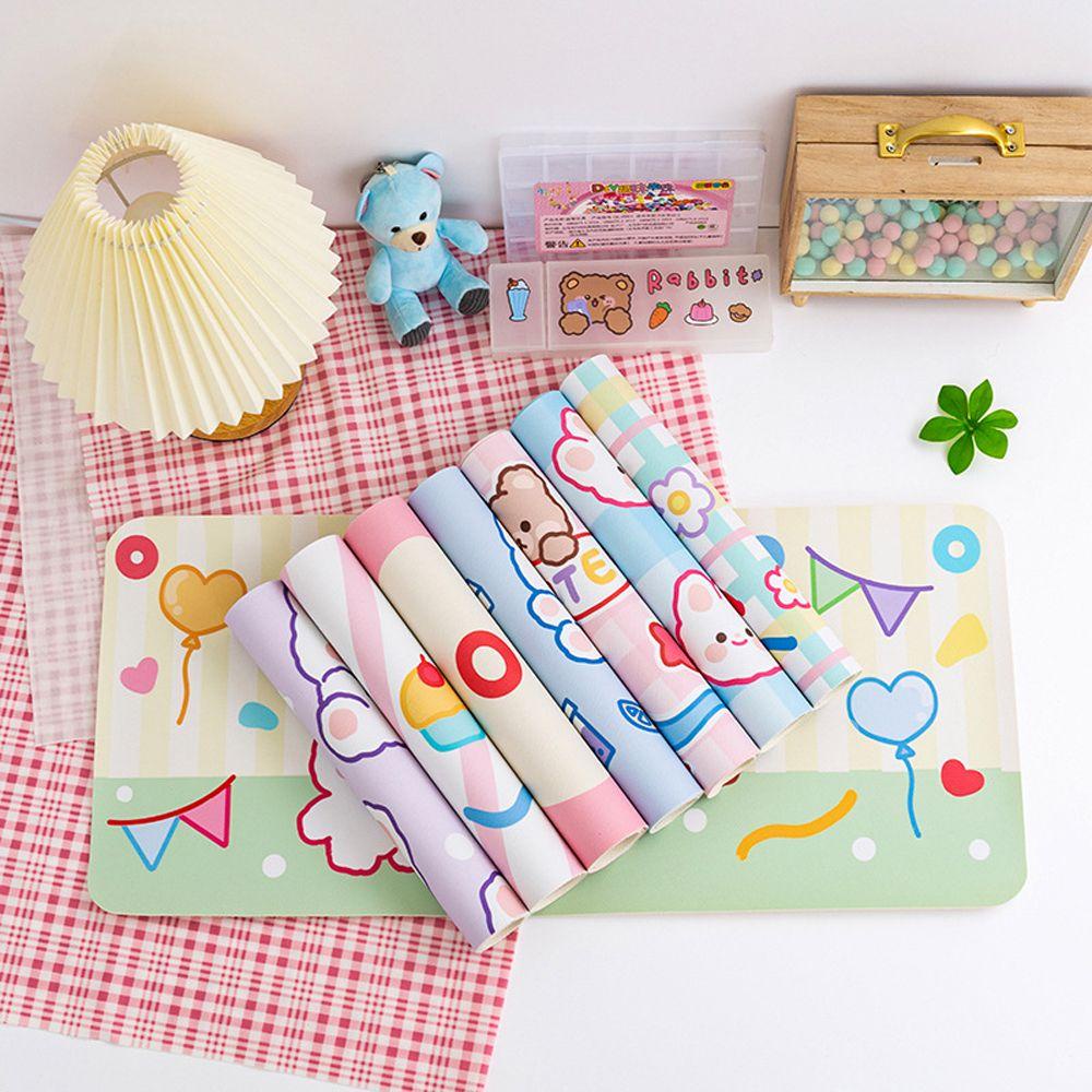 Agustinina Mouse Pad Lucu Kreativitas Aksesoris Komputer Perlengkapan Kantor Kartun Hewan Keyboard Pad Desk Pad