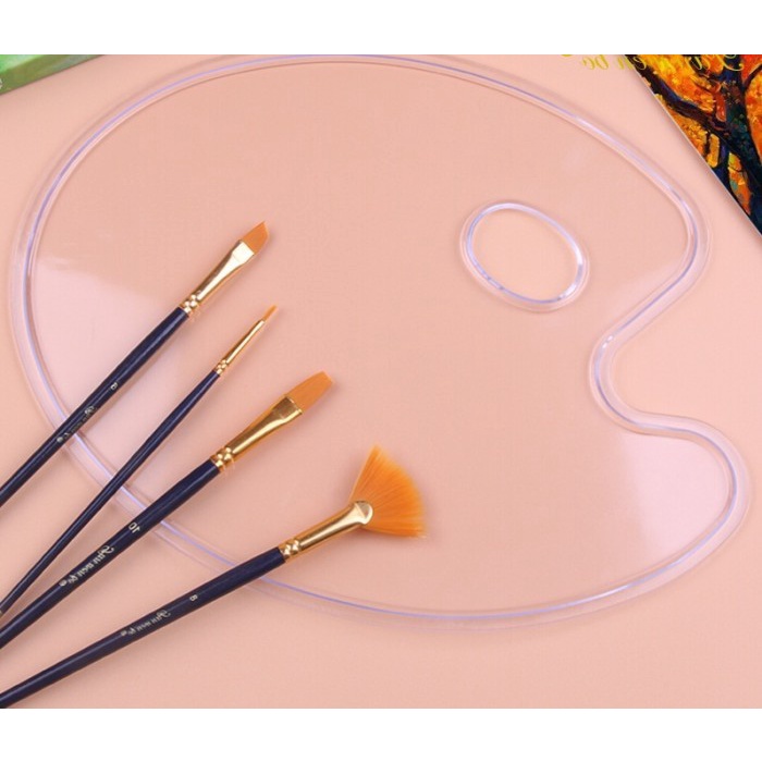 

Produk Terbaru Art Kreation Pallette Plastic Oval Transparant 22X28Cm