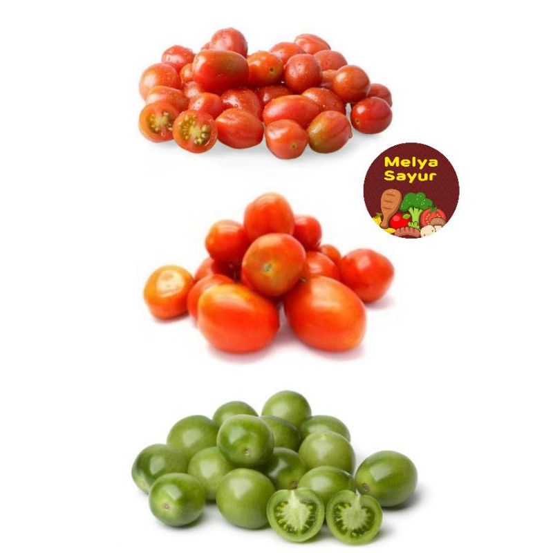 

Sayuran segar- Tomat merah / Tomat buah / Tomat ijo / Tomat ceri - Melyasayur