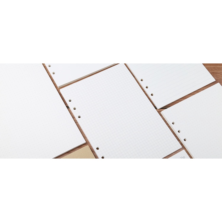 Loose Leaf Refill Kertas Binder B5 A5 A6 Dotted Garis Polos Kotak Kotak