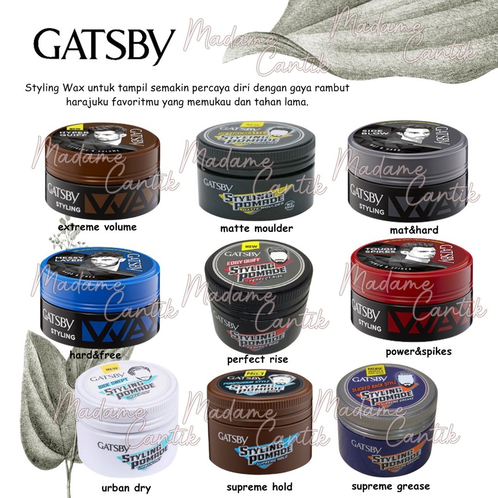 ✿ MADAME ✿ GATSBY STYLING WAX POMADE - STYLING POMADE 75 25 30 GR