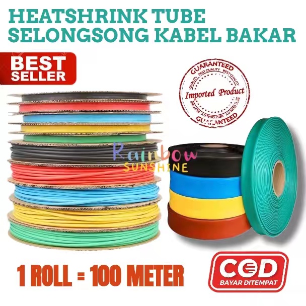 Heatshrink Diameter 15mm Heat Shrink Tubing Selongsong Kabel Bakar