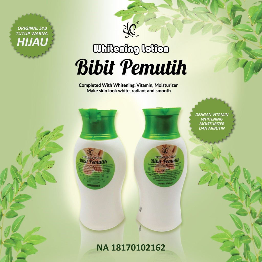 ✨ AKU MURAH ✨[SYB] Whitening Lotion Bibit Pemutih / Sudah BPOM / Tutup Hijau