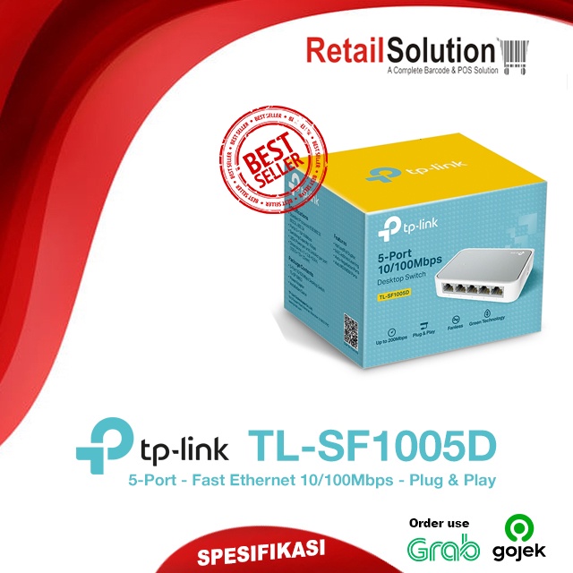 Switch Desktop 100Mbps 5 Port - TPLINK TP-LINK TLSF1005D / TL-SF1005D