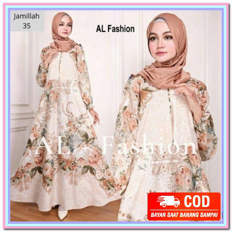 Erminna Dayak Ory By Duta Busana Muslimah Terbaru CR241 Gamis Wanita Murah Baju Busana Muslim Terb