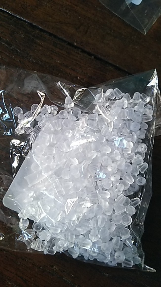 Cod Qipin 500pcs Kacang Bening Bahan Karet Lembut Untuk Perhiasan