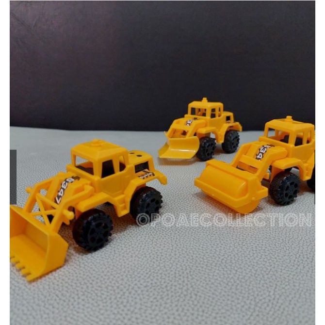 Mainan mobil truck bego beko konstruksi kuning construction truck isi 6 pcs