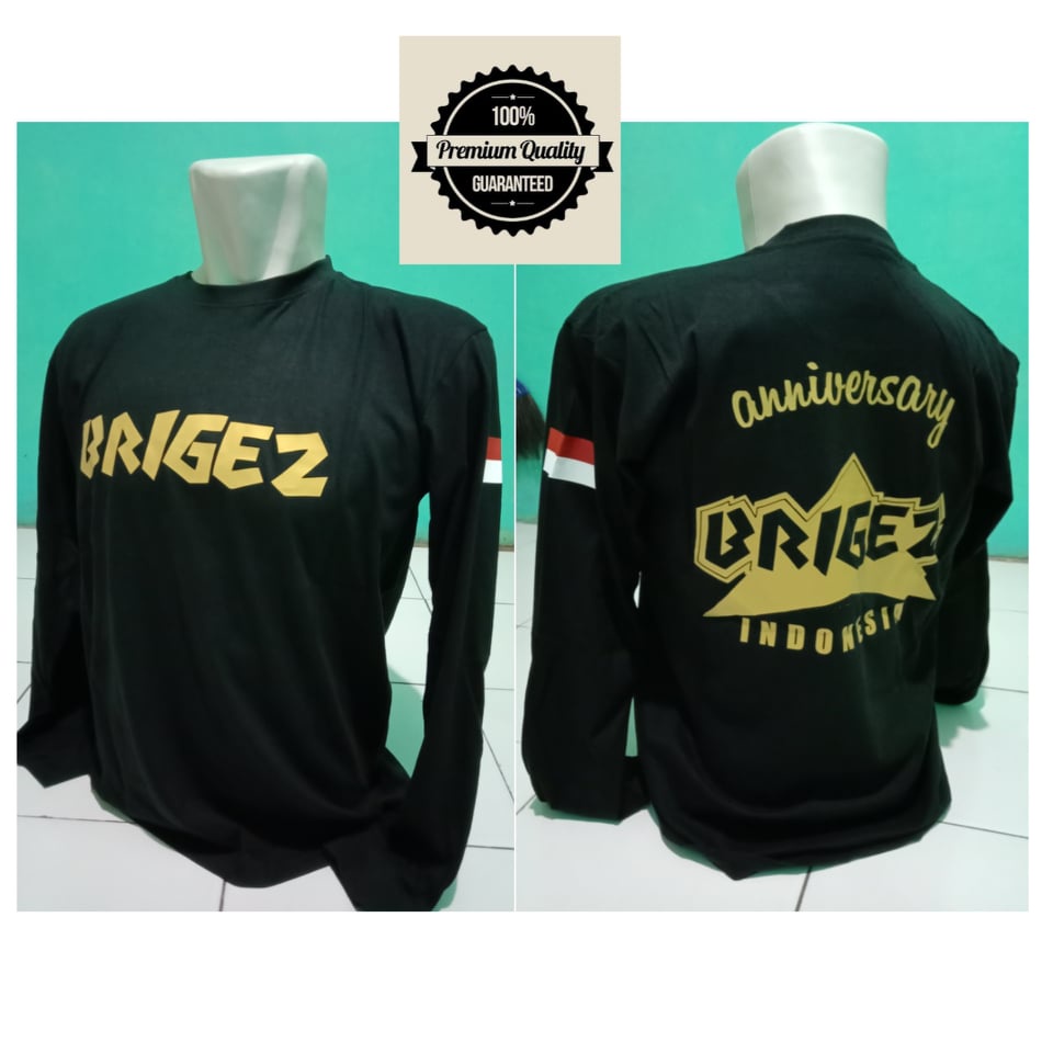 KAOS BRIGEZ GOLD ANNIVERSARY PANJANG BAHAN ADEM LEMBUT KREN KEKINIAN