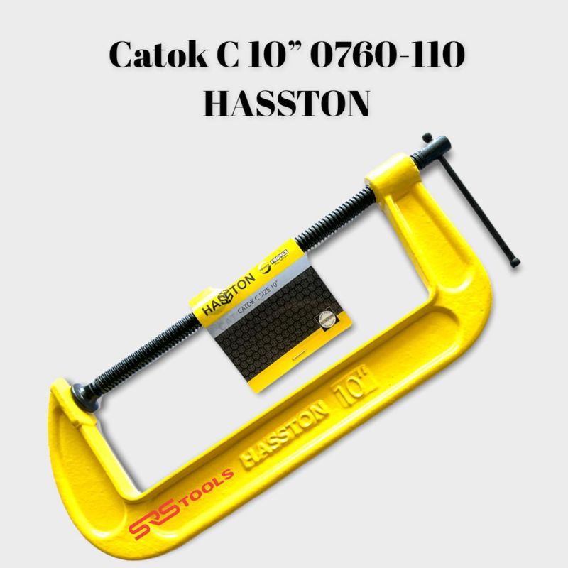 HASSTON 0760-110 Klem C 10 Inch - Catok Clamp C 10" Penjepit Kayu Besi