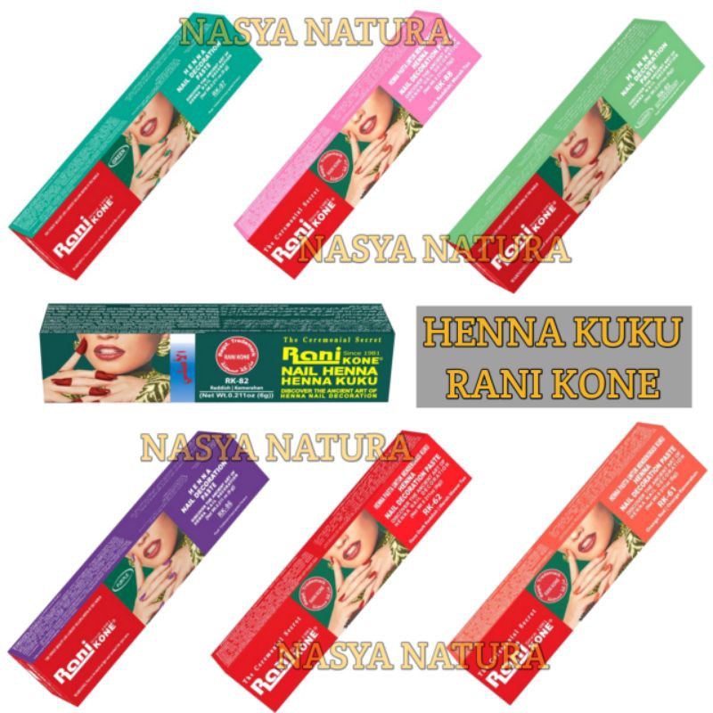 Henna Pacar Kuku Rani Kone Nail Decoration Paste