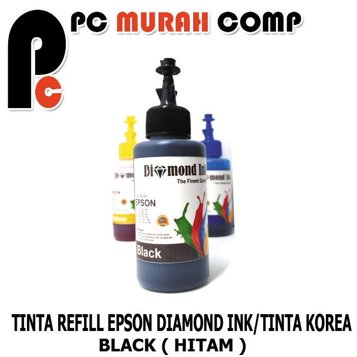 Tinta Refill Printer Epson Diamond ink 100mL / Tinta korea Black