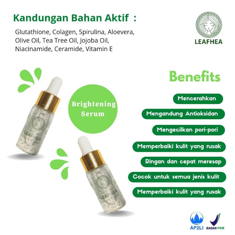 Serum Leafhea - Brightening Serum Leafhea 100% Original by SKINCARE LEAFHEA OFFICIAL