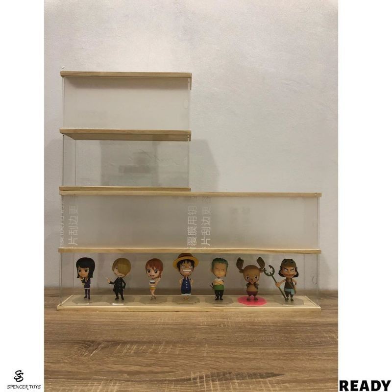 Rak WCF 2 tingkat akrilik kotak penyimpanan action figure /pajangan / acrylic / kotak sangjit