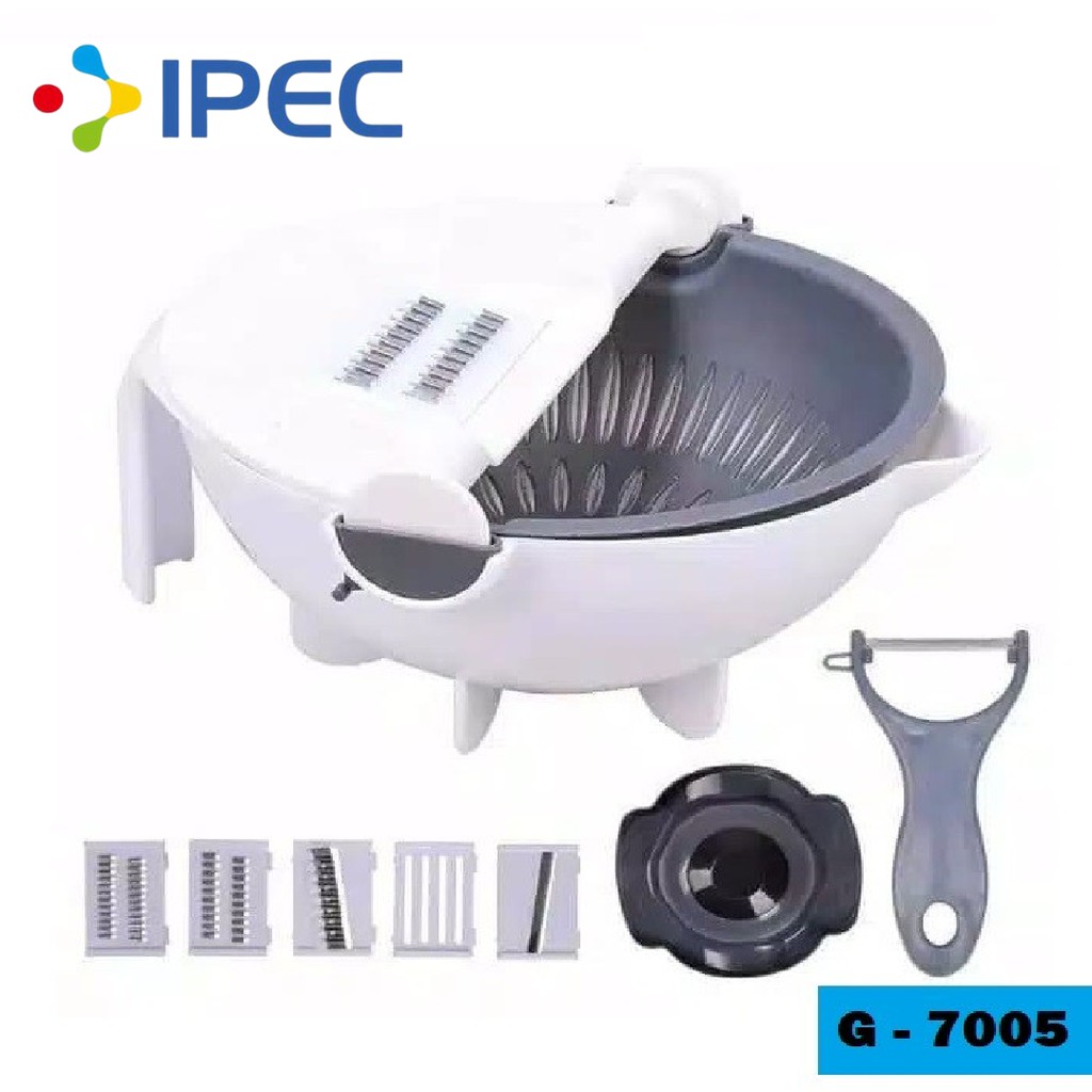 Parutan set GSF Parutan serbaguna 5set pisau parut Vegetable cutter / wet basket baskom cuci otomatis parutan set