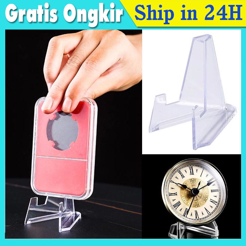 

Stand Pajangan Koin Bitcoin Dogecoin Crypto 40mm Tinggi 5cm Clear Coin Display Case Bening