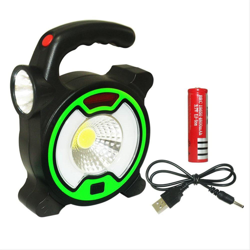 EELIC LAS-CJ329B HIJAU CAHAYA PUTIH LAMPU SENTER COB EMERGENCY RE