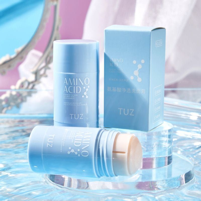 Medan Termurah Perawatan wajah tuz Amino acid Facial cleanser stick clear solid