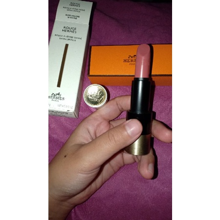 Hermes Rouge Satin Lipstick No. 18 Rose Encens