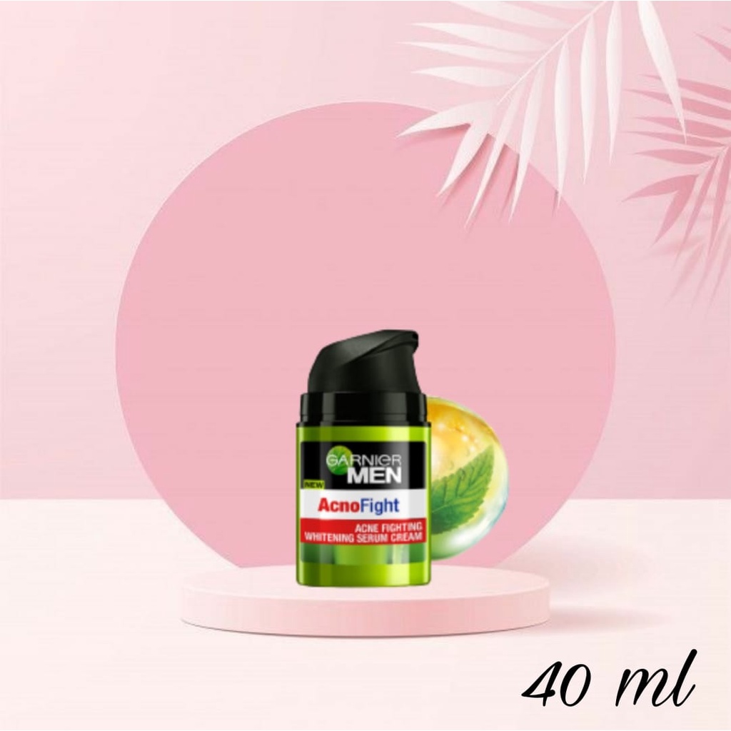 GARNIER MEN ACNO FIGHT BRIGHTENING SERUM CREAM SKIN CARE 40 ML (SERUM WAJAH PRIA )