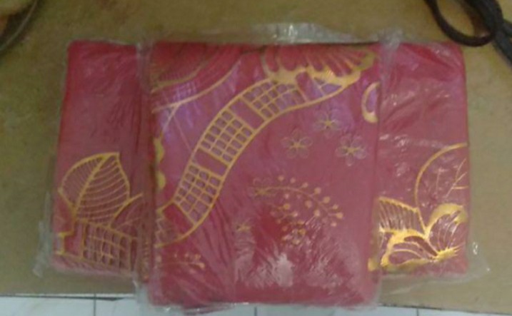 Taplak Meja Tamu Idul Fitri Merah Emas Red Gold 50x110 Cm Natal Imlek Jumbo Besar