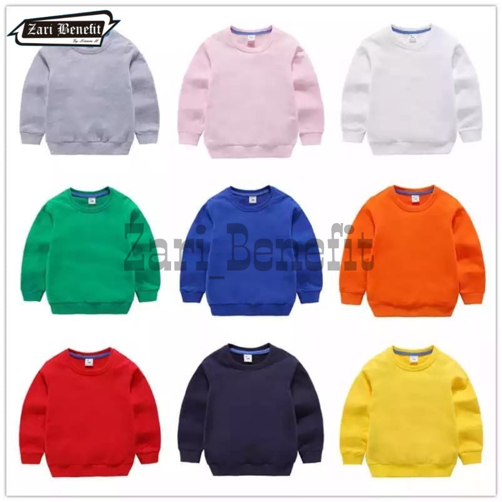 JAKET CREWNECK ANAK / HOODIE ANAK / HOODIE CREWNECK ANAK / JAKET POLOS / JAKET UNISEX / JAKET BEST S