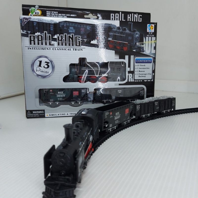 MAINAN KERETA API CLASSIC SET TRAIN RAIL KING SET