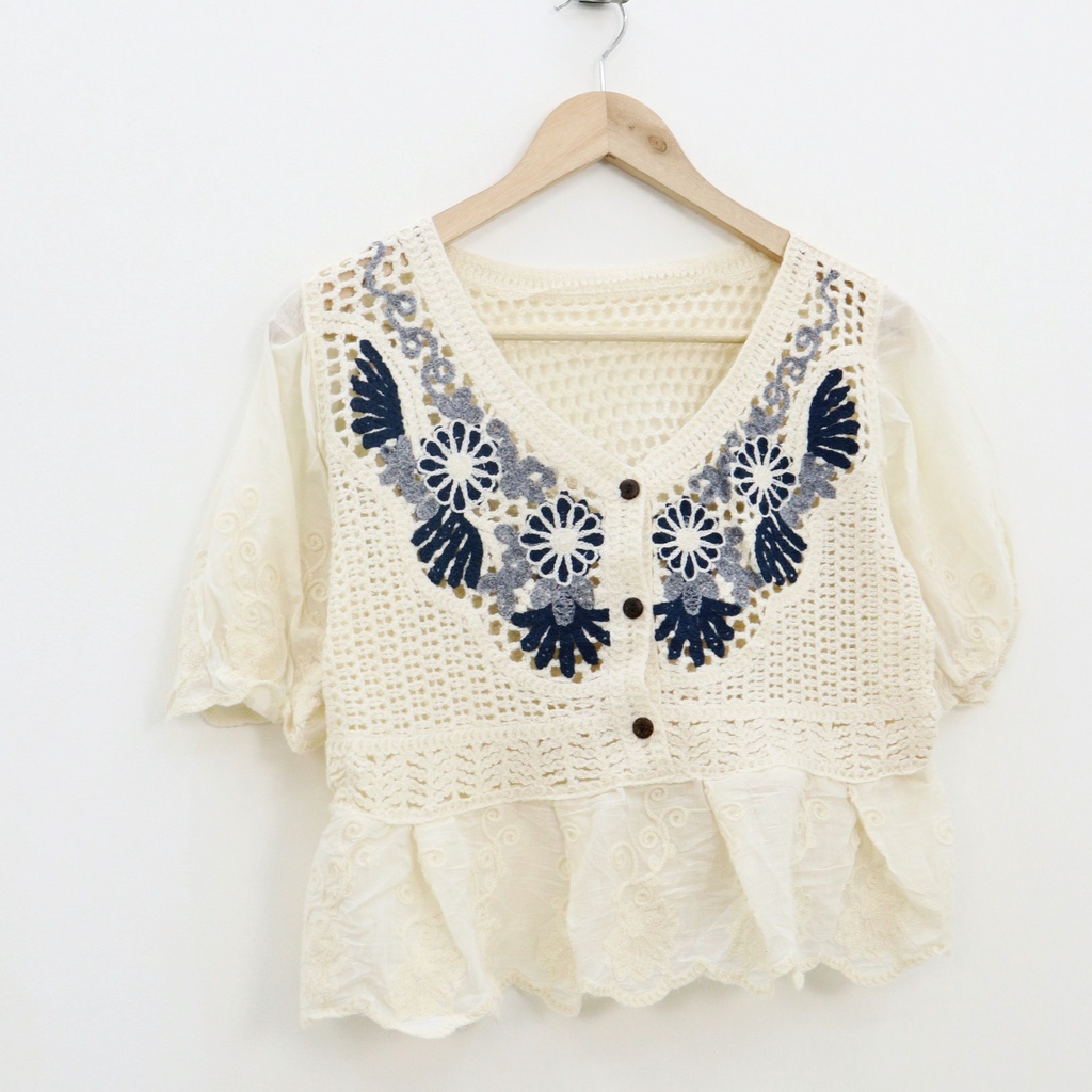 Dellen etnic top blouse -Thejanclothes