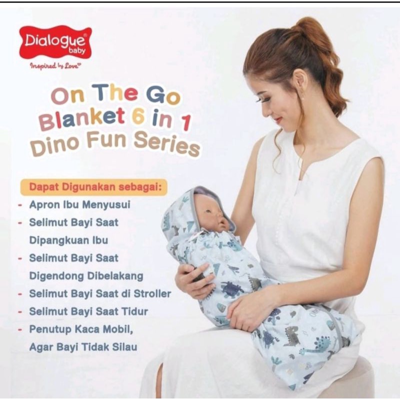 Dialogue on the go blanket 6in1 dino DGB3221 / selimut bayi