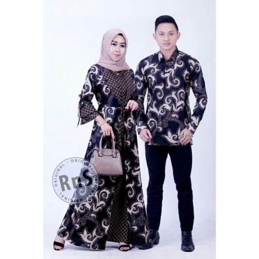 Batik Couple _ Maura Sania Ruffle Batik couple ORI ndoro jowi DNT GARANSI TERMURAH Al size L XL XXL