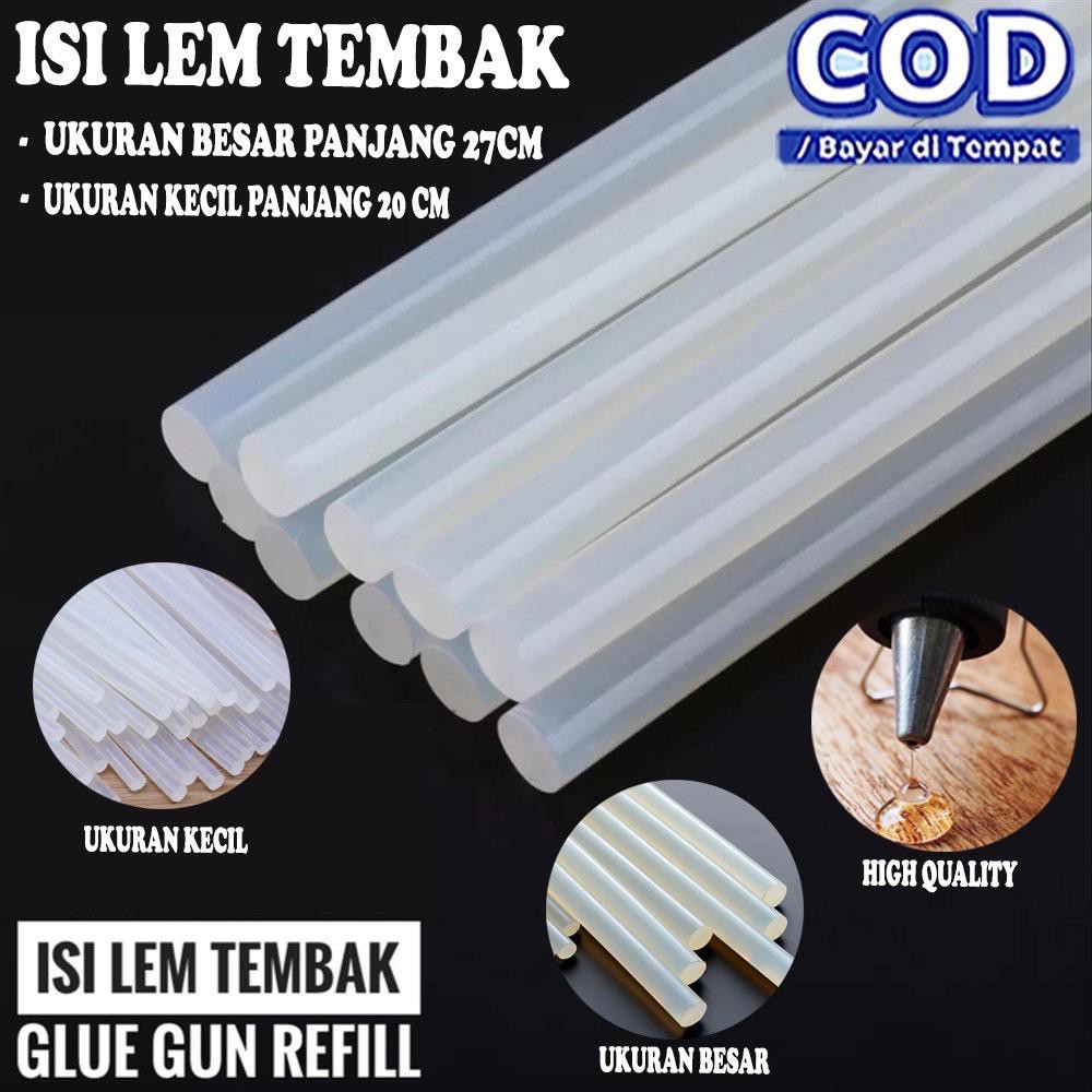 ( Ecer ) ISI LEM LILIN / REFFILL LEM BAKAR / REFILL LEM TEMBAK / GLUE GUN STICK BIG SMALL CLEAR TRANSPARANT BENING YELLOW KUNING HITAM BLACK SMALL MEDIUM LARGE