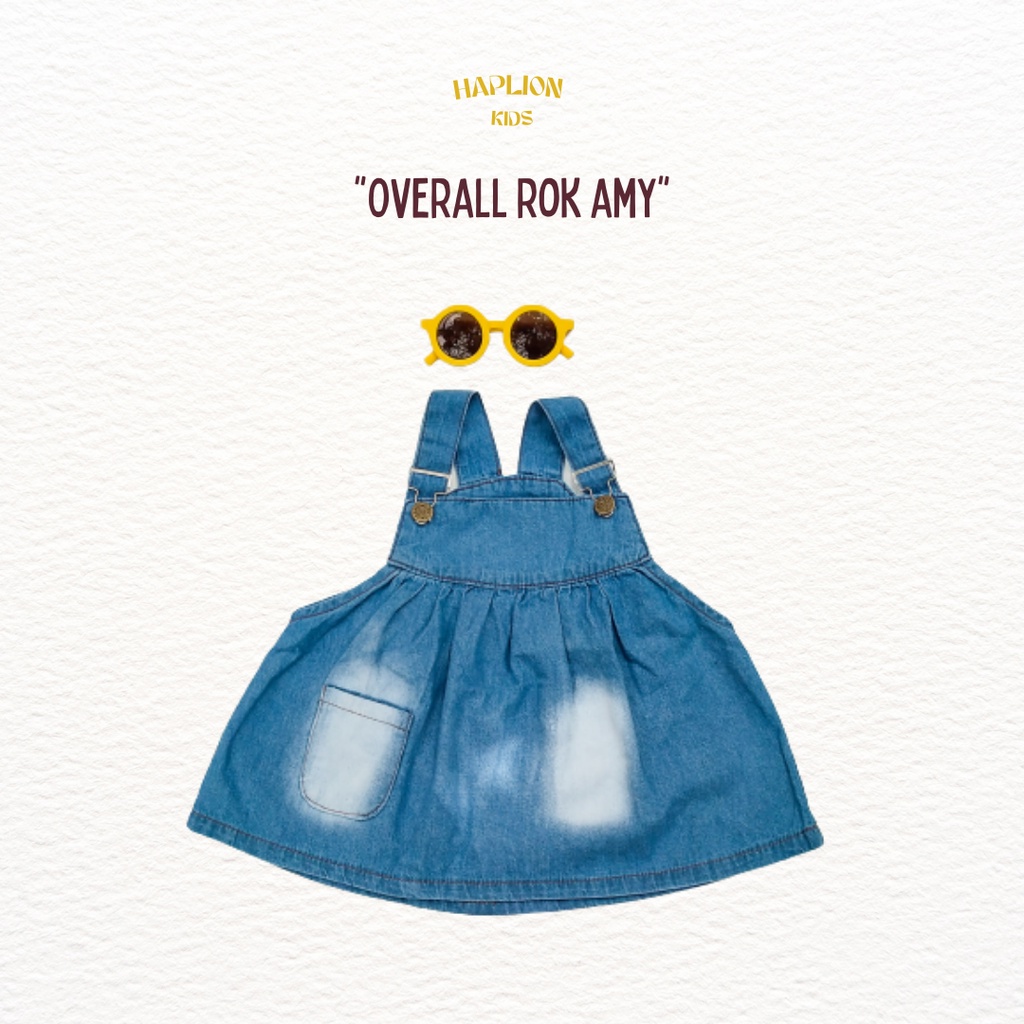 Overall Rok Jeans Anak Denim Amy 6 Bulan - 3 Tahun | Haplion Kidswear