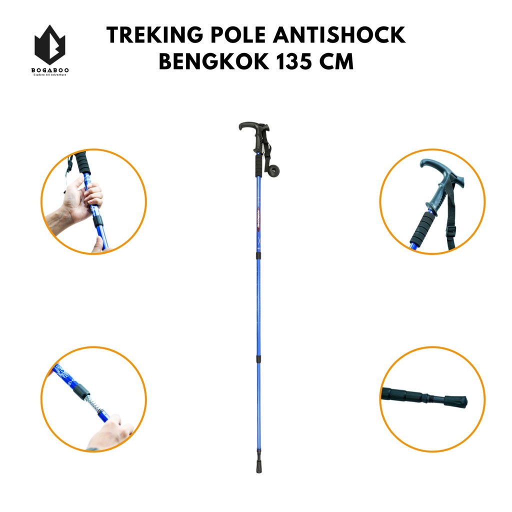 Trekking Pole Antishock - Tongkat Gunung - Tongkat Pendaki - tracking pole - trackingpole - trekpole - trekpole - trackingpul -trakpole