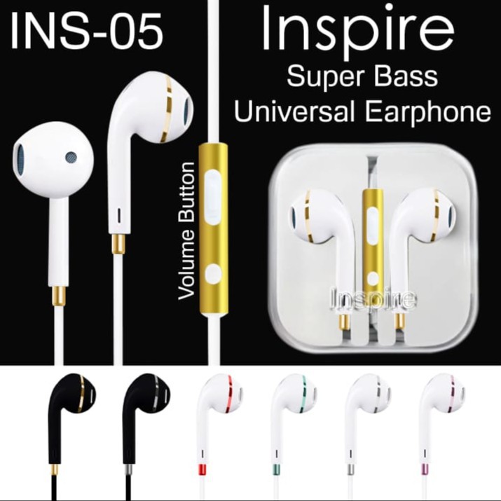 HANDSFREE HEADSET EARPHONE INSPIRE INS-05 MIC ON/OFF