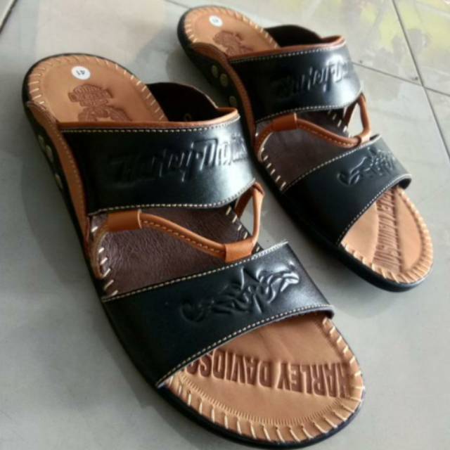 Sandal Kulit Pria Harley Davidson