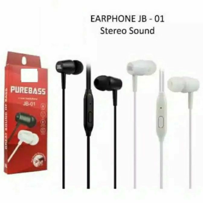 Headset Pure Bass | Headset Branded JB01 | Handsfree Bass OK Suara Bagus