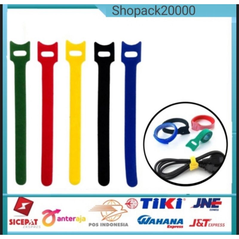 VELCRO CABLE TIES/KABEL STRAP PENGIKAT/Kabel Serbaguna panjang 20.CM